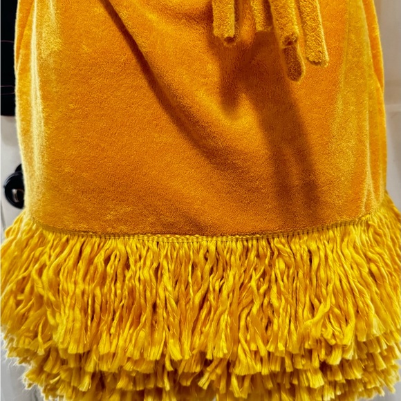 Unbranded Tierra Tassel Fringe Mustard Rope Midi Dress Size Large. - Picture 5 of 12